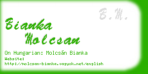 bianka molcsan business card