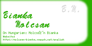 bianka molcsan business card